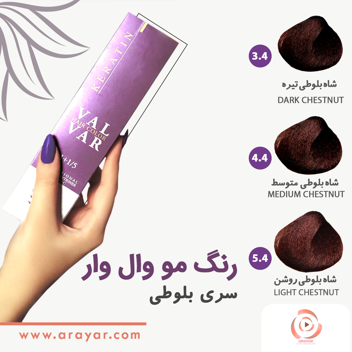 رنگ مو سری بلوطی وال وار