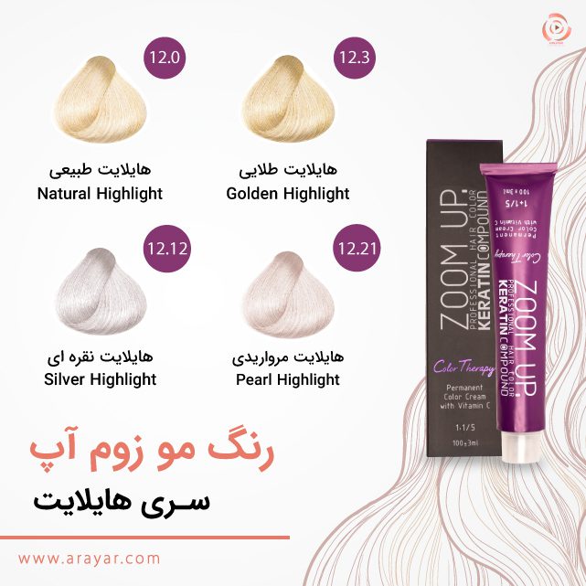رنگ مو سری هایلایت بلوند زوم آپ